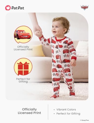 Disney Baby Boys Zip One-Piece Non-Slip Footie Romper - Image 3