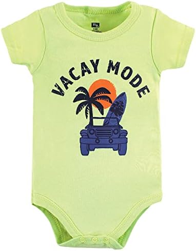 Hudson Baby Unisex Baby Cotton Bodysuit, Shorts and Shoe Set - Image 3