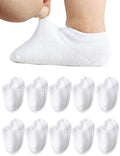 Toddler No Show Socks 10 Pairs Cotton Non Slip Baby Socks by Unknown