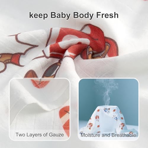 Baby Swaddle Blankets, Bamboo Muslin Receiving Blanket | 2-Pack, Lightweight & - Image 3
