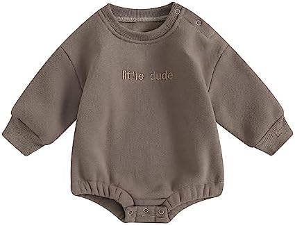 VISGOGO Newborn Infant Baby Boy Oversized Romper Sweater Bodysuits Coming Home by VISGOGO