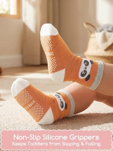 Aroveea Toddler Socks Non Slip Grip Ankle Baby 12 Pack - Image 3