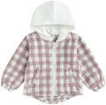 Douhoow Toddler Baby Plaid Jacket Baby Boy GIrl Flannel Hoodies Zip Up Hooded by DouhoowBabyKidsClothes