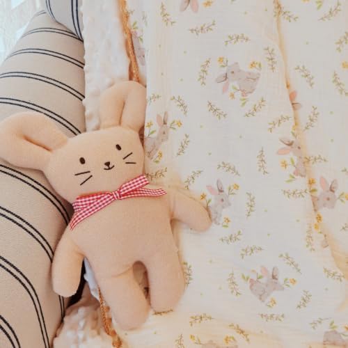 Baby Blanket Cotton Muslin Thick Dotted Backing Double Layer Receiving Blanket - Image 3