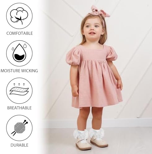 Girls Ruffle Socks Double Lace Turn Cuff Frilly Church Dress Socks - Image 5