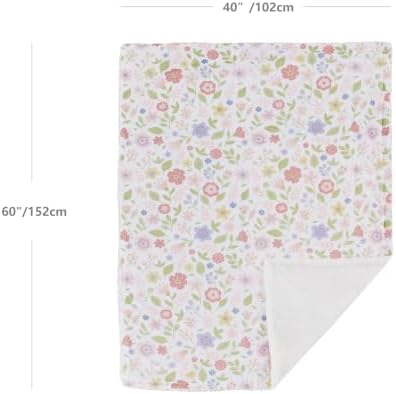CREVENT Minky Floral Toddler Blanket - Image 3