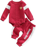 Giraropa Newborn Baby Boy Clothes Rib Knit Romper Jumpsuit Solid Sweater by Giraropa