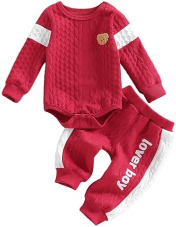 Giraropa Newborn Baby Boy Clothes Rib Knit Romper Jumpsuit Solid Sweater by Giraropa