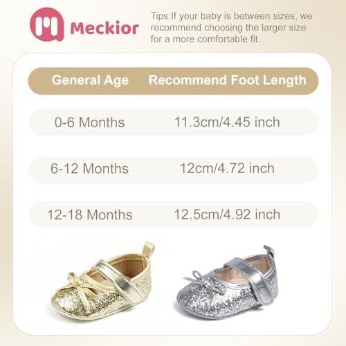 Meckior Infant Baby Girls Soft Sole Bowknot Princess Wedding Dress Mary Jane - Image 4