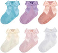 Baby Girl Socks, Ruffle Grip Bows, Toddler Newborn Infant, 6 Pairs by Unknown