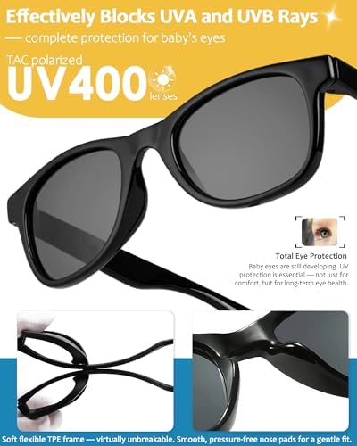 Toddler Baby Sun Hat and Polarized Sunglasses Set - Image 4