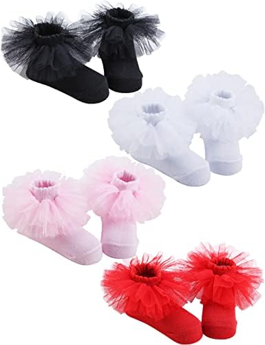 PrinceSasa Little Baby Girl Princess Lace Ruffles Socks Set - Image 4