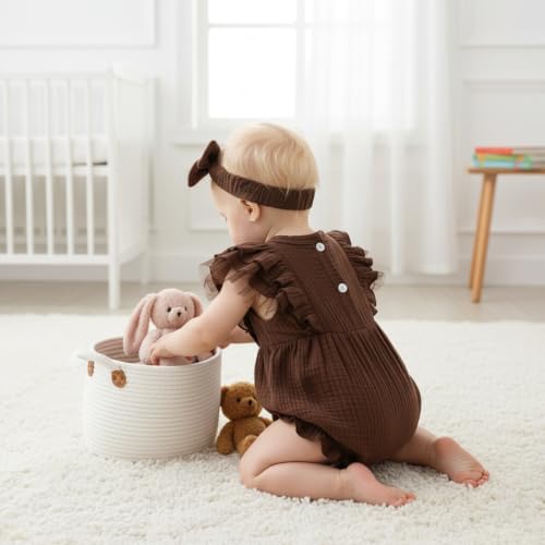 TITKKOP Ruffle Bubble Romper for Baby Girl | One-Piece Shorts Jumpsuit | Summer - Image 6
