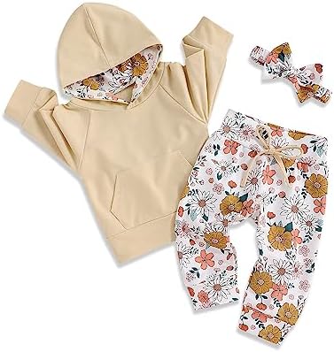 oklady Baby Girl Clothes, Hoodie Tops Floral Pant by Oklady