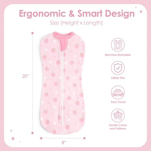 Baby Swaddle 0-2 Months, Cotton Arm-In Zipper Sleep Sack, Wearable Blankets Wrap - Image 2