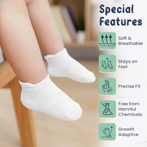 GOTS Organic Cotton Blend Ankle Toddler Socks 6M-12M-2t-3t-4t-5t Baby Gift - Image 6