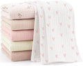 Bearmoss 6 Pack Large Muslin Burp Cloths, 100% Cotton Soft Baby Burping Cloths by Bearmoss