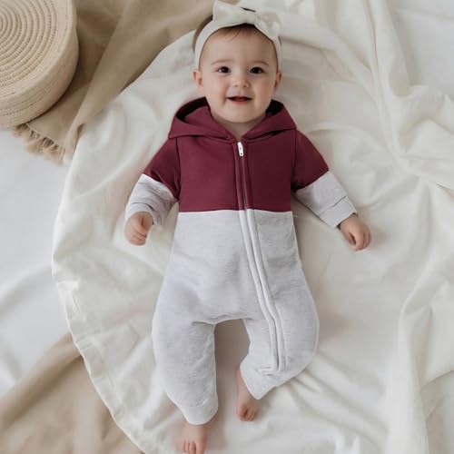 Fall Baby Clothes Newborn Boy Girl Hoodie Romper Long Sleeve Jumpsuit Winter - Image 2