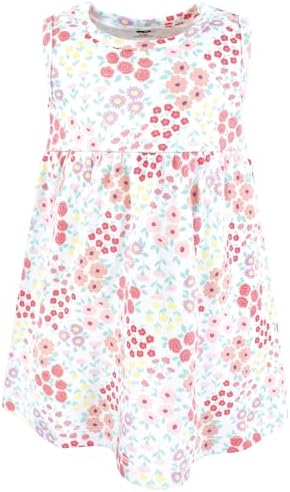 Hudson Baby Infant and Toddler Girls Cotton Dress and Cardigan Set - Image 4