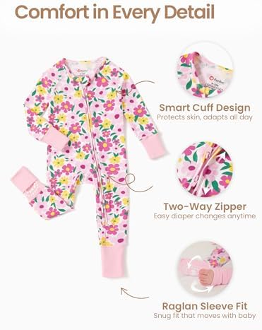 PATPAT Organic Cotton Baby Footie Pajamas - Image 5