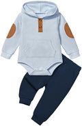 Fommy Baby Boy Clothes Colorblocked Long Sleeve Hoodie + Long Pants 2PCS Fall by Fommy