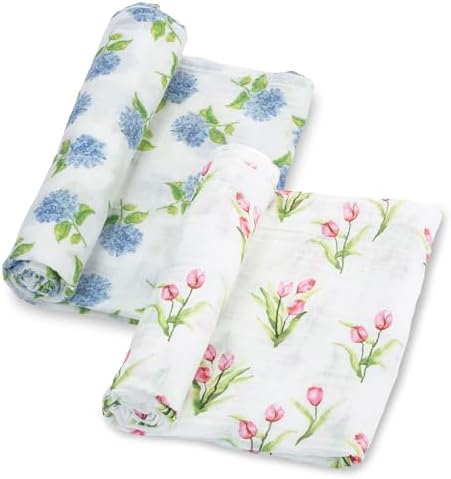 LollyBanks Muslin Swaddle Blankets 2 Pack, 100% Cotton Baby Blanket by LollyBanks