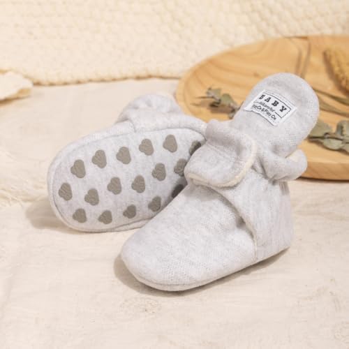 HsdsBebe Unisex Newborn Baby Cotton Booties Non-Slip Sole - Image 4