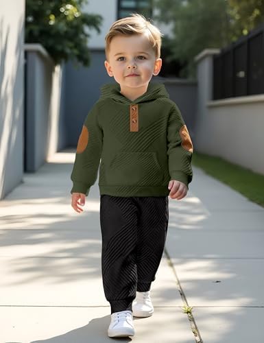 Oranchids Toddler Baby Boy Clothes Long Sleeve Hoodie Sweatshirt Tops and Pants - Image 2