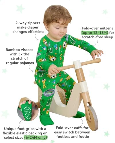 babee Reshinee Bamboo Viscose Baby Footie Pajama, Zipper Sleeper Boys Girls - Image 3