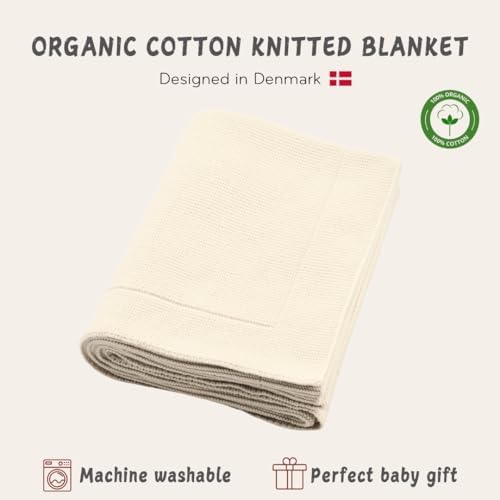 Receiving Blankets, 100% Organic Cotton Knit, Newborn Baby Swaddle | - Image 6