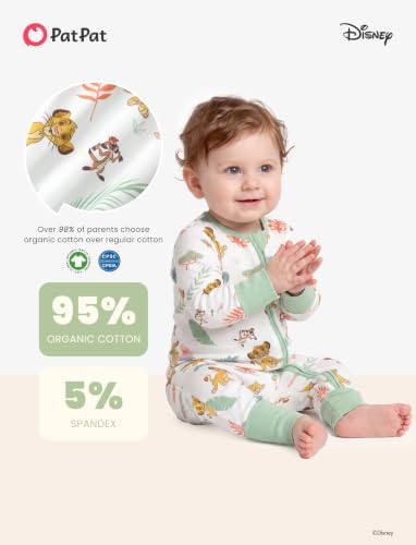 Disney Baby Organic Cotton Zip Footie Clothes Romper Outfit - Image 5