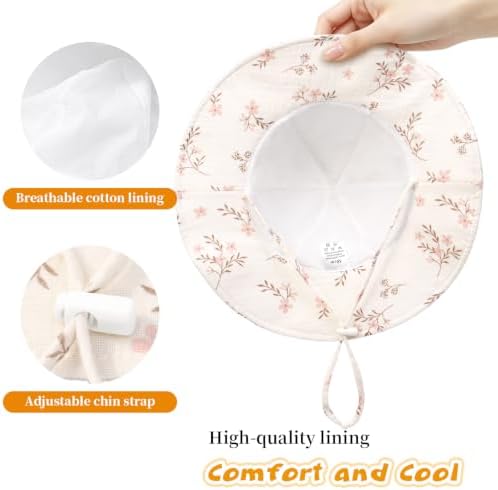 Baby Sun Hat Infant Toddler Girl Kids Sun Protection Beach Bucket Hats - Image 6