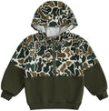 Baby Toddler Boy Girl Hoodies Camouflage Half Zip-up Sweatshirt Unisex Hooded by POZMTIORE