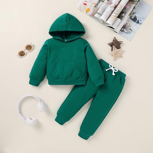 Happy Town Baby Fall Outfits for Girl Boy Long Sleeve Hoodie Top and Long - Image 2