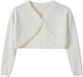 Girls Cardigan, Girls Bolero Shrug Sweater, Kids Knit Hollow Out Long Sleeve by Hvididan