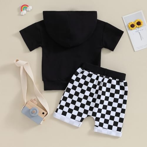 Toddler Baby Boy Hooded Dinosaur Summer Outfit Funny T-Shirt Shorts Set - Image 6