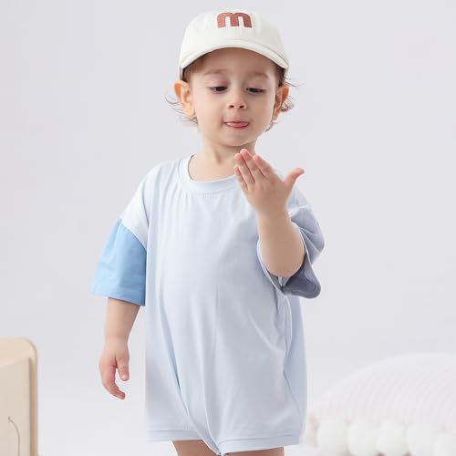 Bafeicao Baby Boy Girl Bubble Romper T Shirt Newborn Bodysuit | Color Block - Image 6