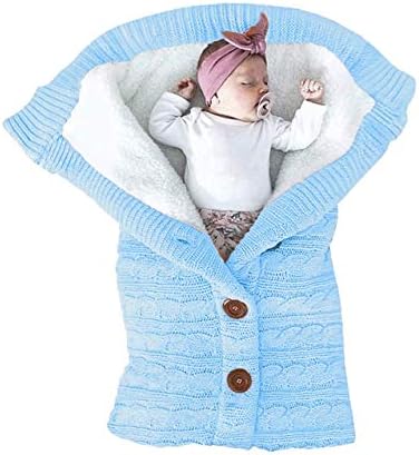 XMWEALTHY Unisex Infant Swaddle Blankets Soft Thick Fleece Knit Baby Girls Boys by XMWEALTHY