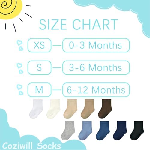 Baby Socks Infant White Crew Socks Baby Girls Soft Newborn Dress Sock Boys - Image 7