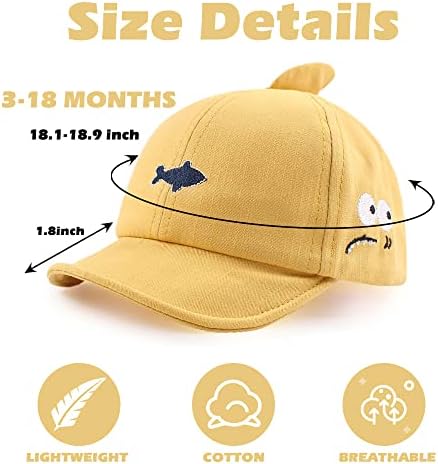 JANGANNSA Baby Duck Cap Infant Kids Sun Hat Bear Cute Cartoon Caps Spring Summer - Image 2