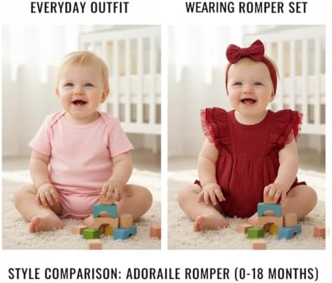 TITKKOP Ruffle Bubble Romper for Baby Girl | One-Piece Shorts Jumpsuit | Summer - Image 4
