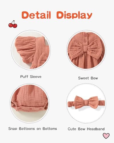 Vibebox Baby Girls Clothes Summer One-sies Romper Outfit Preemie-18 Months - Image 5