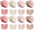 Newborn Baby Girl Hats Mittens Set Cotton by MKYSZLTSOCKS-EnjoyComfort