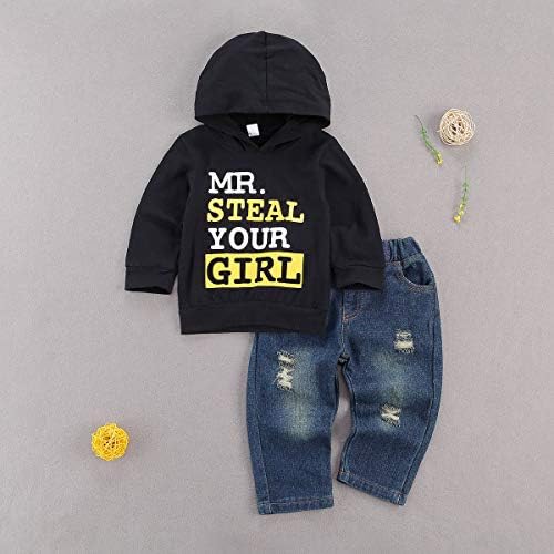 fhutpw Toddler Baby Boy Outfits Hoodie Sweatshirts & Jeans Clothes Set Fall - Image 2