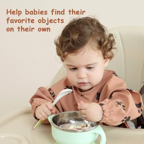 Weaning Bib with Long Sleeves & BLW, Soft and Skin-Friendly Material - Image 5