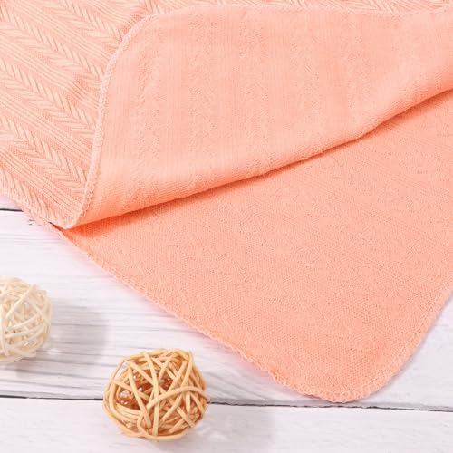AQOKKA Newborn Receiving Blanket Wheat Ear Bow Hat Mitten Set | 4 Set Receiving - Image 4