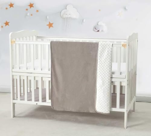 CREVENT Minky Baby Blanket for Girls Boys, Soft Plush Receiving Blanket for - Image 4