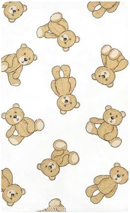 Luvable Friends Hudson Baby Flannel Burp Cloths 10pk, Cuddle Bears - Image 2