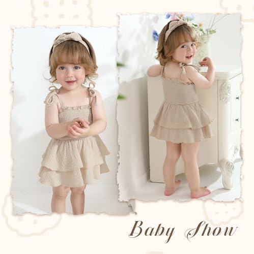 YOUNGER TREE Baby Girl Clothes Infant Summer Romper Dress Sleeveless Bodysuit - Image 3