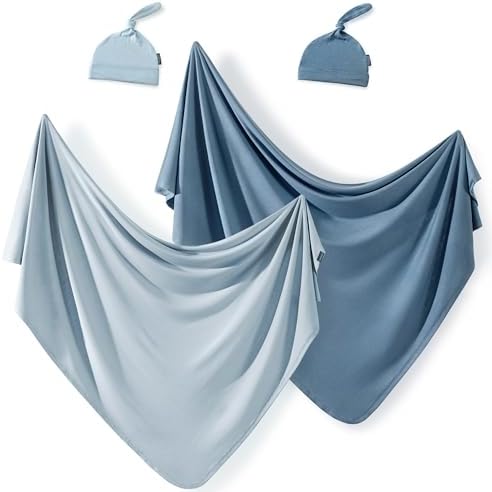 GRSSDER 2 Set Newborn Swaddle Blanket by BUYNOW